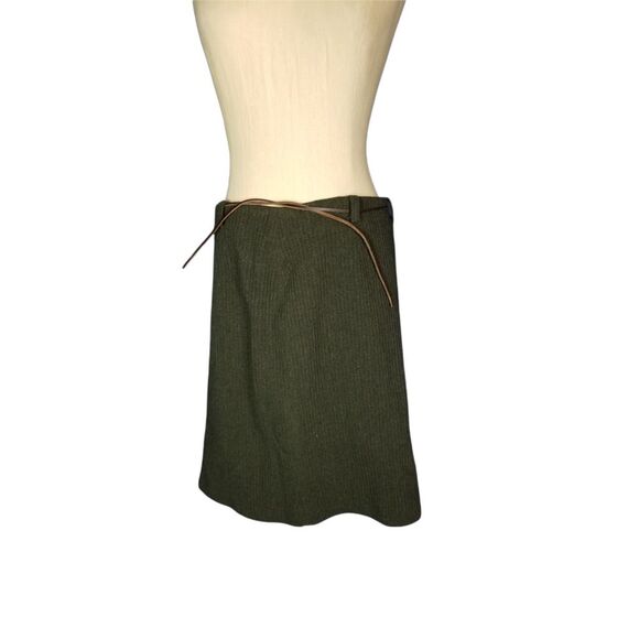 Lea Rome Wool Blend Skirt Suit Made in France Dark Green Size 42 - Picture 2 of 4